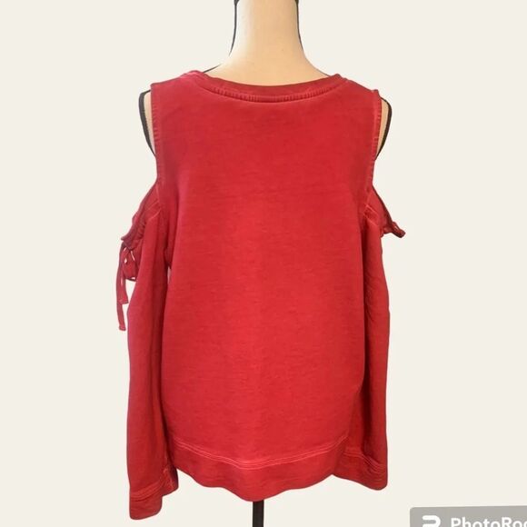 Sanctuary Parkside Cold Shoulder Camelia Sweatshirt Medium - Picture 4 of 12